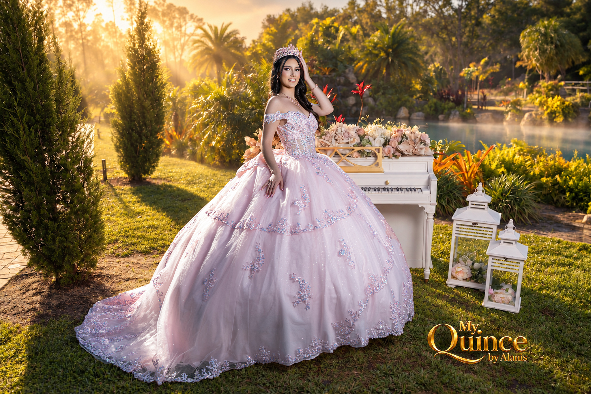 Editorial quinceañera portrait by My Quince by Alanis in Tampa