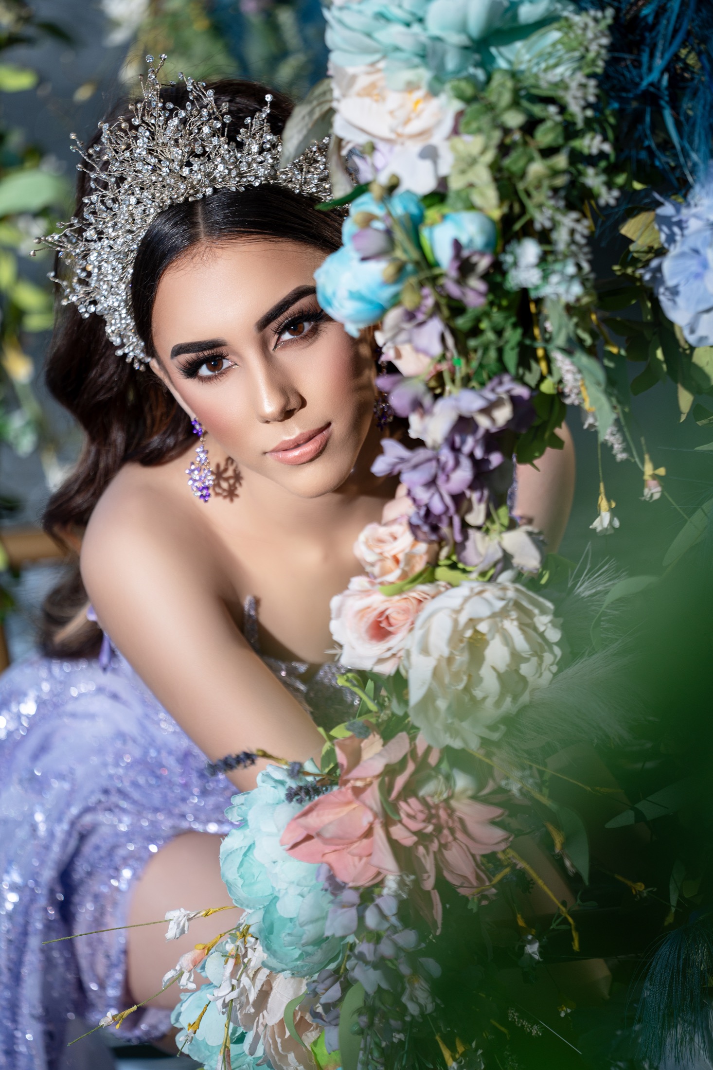 Floral beauty portrait